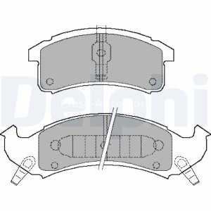 Set plăcuțe frână spate, DELPHI , pentru: BUICK LESABRE, PARK AVENUE, RIVIERA; CADILLAC ALLANTE, DEVILLE, ELDORADO, FLEETWOOD, SEVILLE, SEVILLE II; CHEVROLET CAMARO, LUMINA APV 2.3-5.7 07.89-12.05