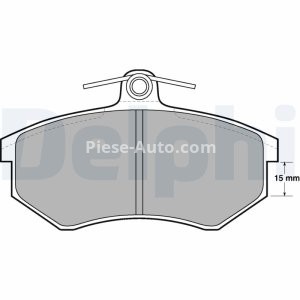 Set plăcuțe frână față, DELPHI , pentru: AUDI 100 C2, 100 C3, 80 B2, 80 B3, 80 B4, 90 B2, 90 B3, A4 B5, CABRIOLET B3, COUPE B3; CHERY A3, COWIN 5; SEAT CORDOBA, CORDOBA VARIO/KOMBI 1.4-2.9 03.77- 3