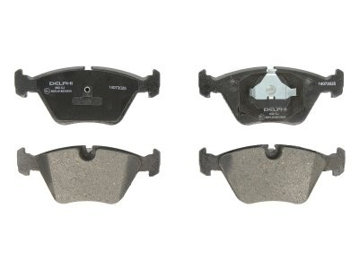Set plăcuțe frână față, DELPHI , pentru: BMW 3 (E30), 3 (E36), 3 (E46), 5 (E34), 7 (E32), Z3 (E36); MG MG ZT, MG ZT- T 1.8-5.0 03.85-08.06 1