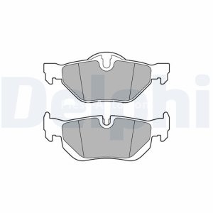 Set plăcuțe frână spate, DELPHI , pentru: BMW 1 (E81), 1 (E82), 1 (E87), 1 (E88), 3 (E90), 3 (E91), 3 (E92), 3 (E93), X1 (E84), X3 (F25) 1.6-3.0 06.04-06.15 2