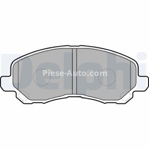 Set plăcuțe frână față, DELPHI , pentru: CHRYSLER 200, SEBRING; CITROEN C4 AIRCROSS; DODGE AVENGER, CALIBER; JEEP COMPASS, PATRIOT; LANCIA FLAVIA; MITSUBISHI ASX, ECLIPSE, ECLIPSE III 1.3-3.8 09.96-