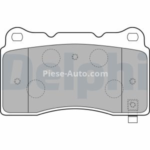 Set plăcuțe frână față, DELPHI (cu accesorii; cu un tampon de amortizare), pentru: CHRYSLER 300C; DODGE CHALLENGER, CHARGER, VIPER 1.6-Electric 01.98- 3