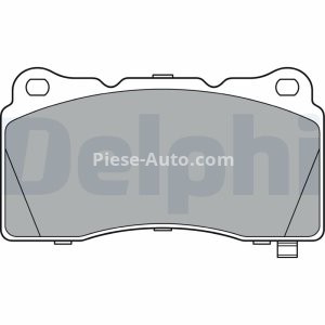 Set plăcuțe frână față, DELPHI (cu accesorii; cu un tampon de amortizare), pentru:  CHRYSLER 300C; DODGE CHALLENGER, CHARGER, VIPER 1.6-Electric 01.03- CADILLAC ATS; CHEVROLET CAMARO, CORVETTE;