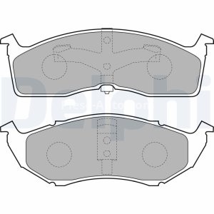 Set plăcuțe frână față, DELPHI , pentru: CHRYSLER 300M, CARAVAN, CONCORDE, GRAND VOYAGER III, NEON, NEON II, NEW YORKER, VISION, VOYAGER I, VOYAGER II, VOYAGER III, VOYAGER IV 1.6-3.8 10.87- 3