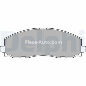 Set plăcuțe frână față, DELPHI , pentru: CHRYSLER GRAND VOYAGER V, PACIFICA, VOYAGER V; DODGE GRAND, JOURNEY; FIAT FREEMONT; JEEP GLADIATOR, WRANGLER IV; LANCIA VOYAGER; VW ROUTAN 2.0-4.0 10.07-