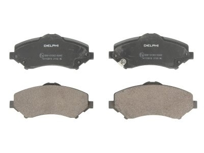 Set plăcuțe frână față, DELPHI , pentru: CHRYSLER GRAND VOYAGER V, TOWN & COUNTRY, VOYAGER V; DODGE GRAND, JOURNEY, NITRO; FIAT FREEMONT; JEEP CHEROKEE, COMPASS, WRANGLER III 2.0D-4.0 08.06-
