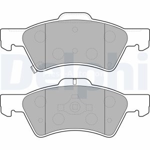 Set plăcuțe frână față, DELPHI , pentru: CHRYSLER RAM, VOYAGER III, VOYAGER IV; DODGE CARAVAN; JEEP CHEROKEE 2.4-3.8 01.95-07.09