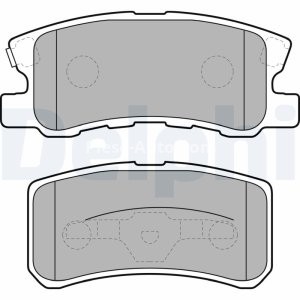 Set plăcuțe frână spate, DELPHI , pentru: CHRYSLER 200, SEBRING; CITROEN C4 AIRCROSS, C-CROSSER, C-CROSSER ENTERPRISE; DODGE AVENGER, CALIBER; JEEP COMPASS, PATRIOT; LANCIA FLAVIA 1.6-3.8 04.00-