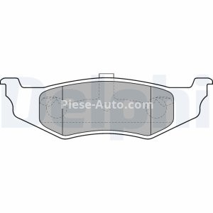 Set plăcuțe frână spate, DELPHI , pentru: CHRYSLER 300M, CIRRUS, CONCORDE, LE BARON, LHS, NEON, NEON II, PT CRUISER, SARATOGA, SEBRING, STRATUS, VISION, VOYAGER III; DODGE CARAVAN 1.6-3.8 09.86- 3