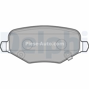 Set plăcuțe frână spate, DELPHI , pentru: CHRYSLER GRAND VOYAGER V, VOYAGER V; DODGE JOURNEY; VW ROUTAN 2.8D-4.0 10.07- 3