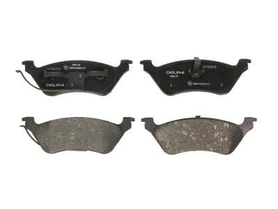 Set plăcuțe frână spate, DELPHI , pentru: CHRYSLER RAM, VOYAGER III, VOYAGER IV; DODGE CARAVAN; JEEP CHEROKEE 2.4-3.8 01.95-07.09