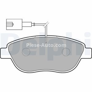 Set plăcuțe frână față, DELPHI , pentru: CITROEN C4, C4 I; FIAT BRAVO II, DOBLO, DOBLO CARGO, DOBLO/MINIVAN, FIORINO, FIORINO/MINIVAN, GRANDE PUNTO, IDEA 1.2-2.0D 04.99- 2