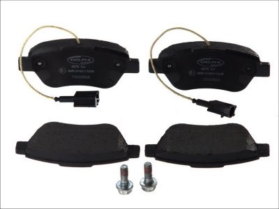 Set plăcuțe frână față, DELPHI , pentru: CITROEN E-MEHARI, NEMO, NEMO/MINIVAN; FIAT 500, FIORINO, FIORINO/MINIVAN, LINEA, PUNTO, PUNTO/HATCHBACK, QUBO; PEUGEOT BIPPER 0.9-Electric 06.07- 1
