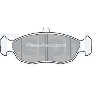 Set plăcuțe frână față, DELPHI , pentru: CITROEN SAXO, XM, XSARA, XSARA/HATCHBACK, XSARA/KOMBI; PEUGEOT 106 I, 106 I/HATCHBACK, 106 II, 106 II/HATCHBACK, 205 II, 306 1.0-Electric 07.87-08.05 2
