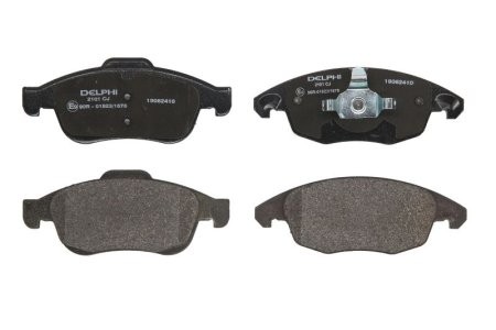 Set plăcuțe frână față, DELPHI , pentru: DS DS 4; CITROEN BERLINGO, BERLINGO MULTISPACE, BERLINGO/MINIVAN, C4 GRAND PICASSO I, C4 I, C4 II, C4 PICASSO I, DS4, DS5; PEUGEOT 5008 1.2-Electric 07.06- 1