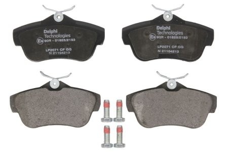 Set plăcuțe frână spate, DELPHI , pentru: CITROEN JUMPY II; FIAT SCUDO; PEUGEOT 405 I, EXPERT, EXPERT TEPEE; TOYOTA PROACE 1.4-2.0D 05.88- 1