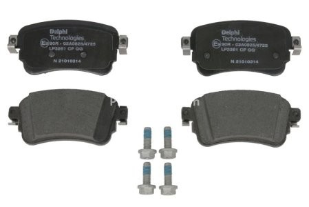 Set plăcuțe frână spate, DELPHI , pentru: CITROEN JUMPY III, SPACETOURER; FIAT SCUDO; OPEL VIVARO C, ZAFIRA LIFE; PEUGEOT EXPERT, TRAVELLER; TOYOTA PROACE, PROACE VERSO 1.5D-Electric 02.16- 1