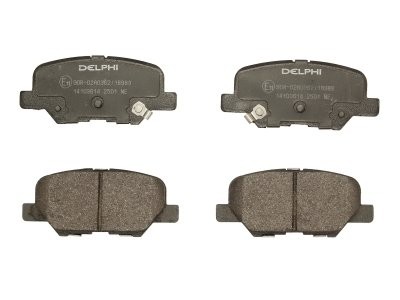 Set plăcuțe frână spate, DELPHI (cu un tampon de amortizare), pentru: CITROEN C4 AIRCROSS; MAZDA 6, 6/KOMBI; MITSUBISHI ASX, OUTLANDER III; PEUGEOT 4008 1.6-2.5 02.10- 1