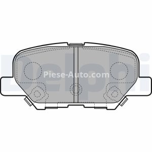 Set plăcuțe frână spate, DELPHI (cu un tampon de amortizare), pentru: CITROEN C4 AIRCROSS; MAZDA 6, 6/KOMBI; MITSUBISHI ASX, OUTLANDER III; PEUGEOT 4008 1.6-2.5 02.10- 3
