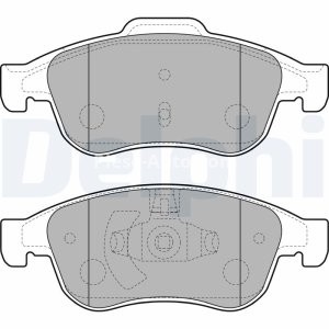 Set plăcuțe frână față, DELPHI , pentru: DACIA DOKKER, DOKKER EXPRESS/MINIVAN, DUSTER, DUSTER/SUV, LODGY, SANDERO III; FIAT 500X; JEEP RENEGADE; NISSAN JUKE, TERRANO 0.9-2.0D 11.08- 3