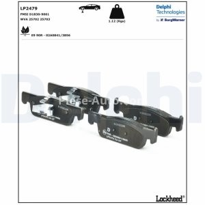 Set plăcuțe frână față, DELPHI , pentru: DACIA LOGAN II, LOGAN MCV II, SANDERO, SANDERO II; RENAULT CLIO IV, CLIO IV/HATCHBACK, CLIO IV/KOMBI, LOGAN I, LOGAN/STEPWAY II 0.9-Electric 06.08- 3