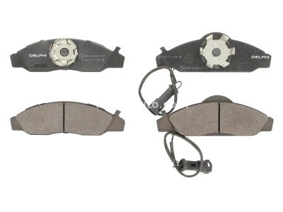 Set plăcuțe frână față, DELPHI , pentru: DAEWOO KORANDO, MUSSO; SSANGYONG KORANDO, MUSSO, MUSSO SPORTS 2.0-3.2 12.88-