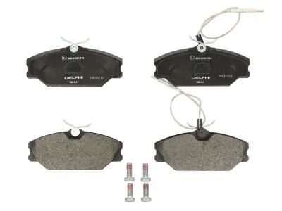 Set plăcuțe frână față, DELPHI , pentru: RENAULT 25, ESPACE II, LAGUNA I, MEGANE I, MEGANE I CLASSIC, MEGANE I COACH, MEGANE II, MEGANE SCENIC, SAFRANE I, SAFRANE II, SCENIC I 1.4-3.0 04.84-12.05