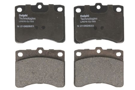 Set plăcuțe frână față, DELPHI , pentru: DAIHATSU CUORE II, HIJET 0.8-1.4D 09.85-10.05