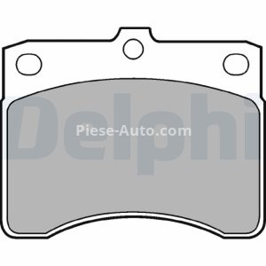 Set plăcuțe frână față, DELPHI , pentru: DAIHATSU CUORE II, HIJET 0.8-1.4D 09.85-10.05 3