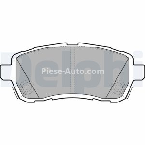 Set plăcuțe frână față, DELPHI (cu accesorii; fara saiba), pentru: DAIHATSU MATERIA; FORD FIESTA VI; MAZDA 2; SUZUKI SWIFT IV, SWIFT V 1.0-1.6D 10.06-