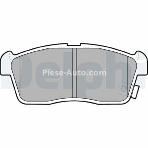 Set plăcuțe frână față, DELPHI (cu un tampon de amortizare), pentru: DAIHATSU COPEN, CUORE VII, SIRION, YRV; MITSUBISHI MIRAGE / SPACE STAR VI; SUBARU JUSTY IV 0.7-1.5 03.00- 3