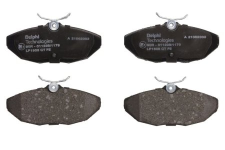 Set plăcuțe frână spate, DELPHI , pentru: DODGE VIPER; JAGUAR S-TYPE II, XJ, X-TYPE I 2.2D-8.0 10.97-12.09