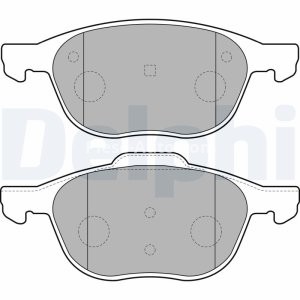 Set plăcuțe frână față, DELPHI , pentru: VOLVO C30, C70 II, S40 II, V40, V50; FORD C-MAX, C-MAX II, ECOSPORT, FIESTA V, FOCUS C-MAX, FOCUS II, FOCUS III, FOCUS III/KOMBI 1.0-Electric 10.03- 3