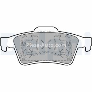 Set plăcuțe frână spate, DELPHI , pentru: VOLVO C30, C70 II, S40 II, V50; FORD FOCUS C-MAX, TOURNEO CONNECT, TOURNEO COURIER B460, TRANSIT CONNECT; FORD USA FOCUS; NISSAN PRIMERA 1.6-3.5 10.99- 2