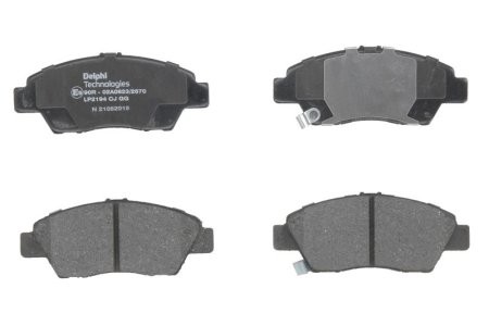Set plăcuțe frână față, DELPHI , pentru: HONDA CITY V, CIVIC VIII, CR-Z, INSIGHT, JAZZ III, JAZZ IV, JAZZ V 1.2-1.5H 01.06- 1