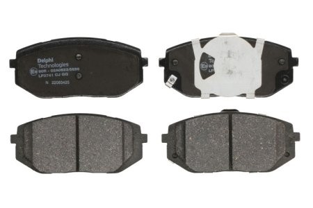 Set plăcuțe frână față, DELPHI (cu un tampon de amortizare), pentru: HYUNDAI IONIQ 5, IONIQ 6, TUCSON; KIA EV6 1.6-Electric 11.20- 1