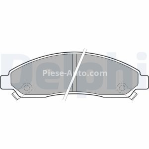 Set plăcuțe frână față, DELPHI (cu un tampon de amortizare), pentru: ISUZU D-MAX I 2.5D/3.0D 05.02-06.12