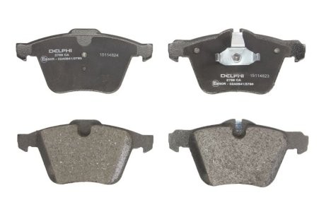 Set plăcuțe frână față, DELPHI , pentru: JAGUAR F-TYPE, XF SPORTBRAKE, XJ 2.0/3.0/5.0 10.12-