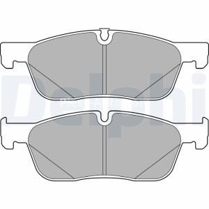Set plăcuțe frână față, DELPHI (cu un tampon de amortizare), pentru: JAGUAR E-PACE, F-PACE; LAND ROVER DISCOVERY SPORT, RANGE ROVER EVOQUE 1.5H-5.0 06.11-