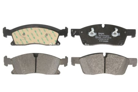 Set plăcuțe frână față, DELPHI (cu un tampon de amortizare), pentru: MERCEDES GL (X166), GLE (C292), GLE (W166), GLS (X166), M (W166); DODGE DURANGO; JEEP GRAND CHEROKEE IV 2.2D-6.4 11.10-