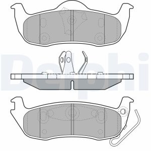 Set plăcuțe frână spate, DELPHI , pentru: JEEP COMVWDER, GRAND CHEROKEE III; NISSAN ARMADA 3.0D-6.1 08.03-12.10 3