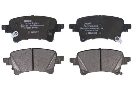 Set plăcuțe frână spate, DELPHI , pentru: JEEP GLADIATOR, WRANGLER IV 2.0-3.6 11.17-
