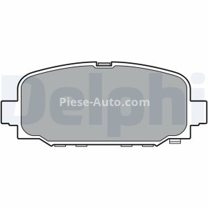 Set plăcuțe frână spate, DELPHI (cu accesorii; cu un tampon de amortizare), pentru: JEEP COMPASS 1.4-2.4 03.17-