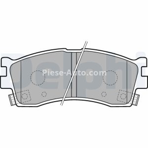 Set plăcuțe frână față, DELPHI , pentru: KIA CARENS I, CERATO I, CLARUS, RIO I, ROADSTER, SHUMA II 1.3-2.0 07.96-