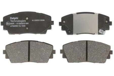 Set plăcuțe frână față, DELPHI , pentru: KIA PICANTO II 1.0/1.0LPG/1.2 05.11-03.17