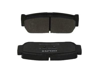 Set plăcuțe frână spate, DELPHI , pentru: KIA SORENTO I; SSANGYONG KYRON, REXTON / REXTON II, REXTON W / REXTON, RODIUS I, RODIUS II, STAVIC 2.0D-3.5 04.02-