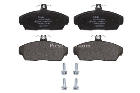 Set plăcuțe frână față, DELPHI (cu un tampon de amortizare), pentru:  LAND ROVER FREELANDER I 1.8-2.9 02.98-01.1