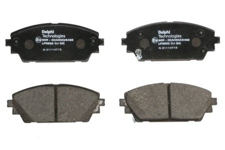 Set plăcuțe frână față, DELPHI , pentru: MAZDA 3 1.5-2.0H 11.18-