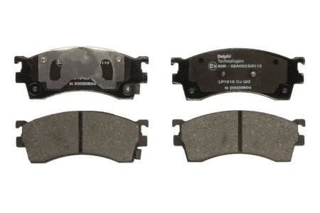 Set plăcuțe frână față, DELPHI , pentru: MAZDA 323 F V, 323 F VI, 323 S VI, 626 V, MX-6, PREMACY, XEDOS 6 1.6-2.5 01.92-03.05