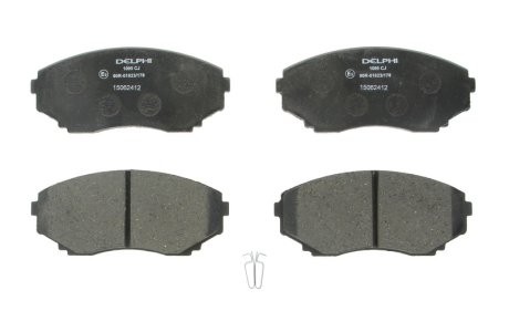 Set plăcuțe frână față, DELPHI , pentru: MAZDA E, MPV I, MPV II 2.0-3.0 11.88-12.06